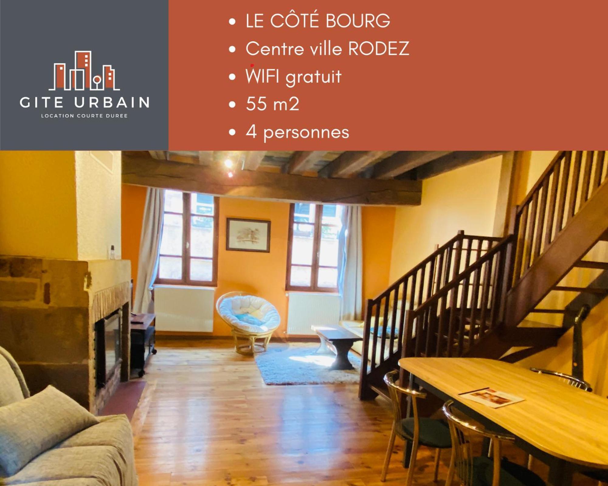 Gite Urbain - Cote Bourg 로데즈 외부 사진